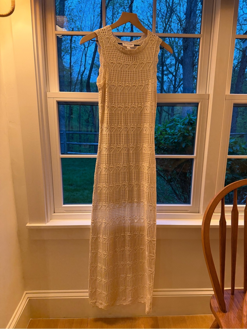 Olive & Oak Crochet Maxi Dress - Cream